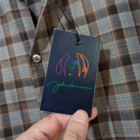 Modern English John Lennon Stretchable Plaid Shirt 2XL NWT - Picture 6 of 11